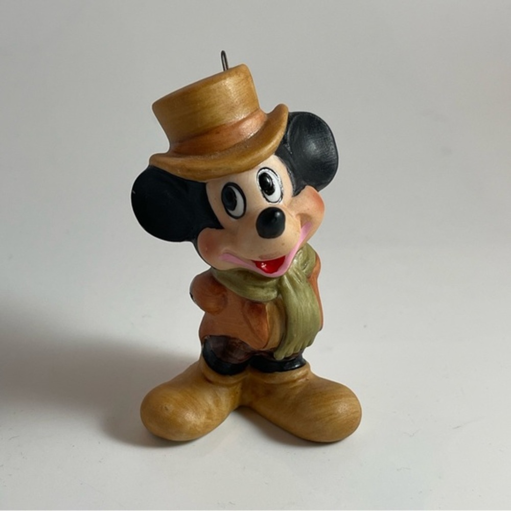 Walt Disney Vintage Mickey Mouse Christmas Ornament Porcelain